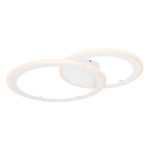 plafonnier-blanc-métal/acrylique-double-anneau-globo-fenna-67120-40