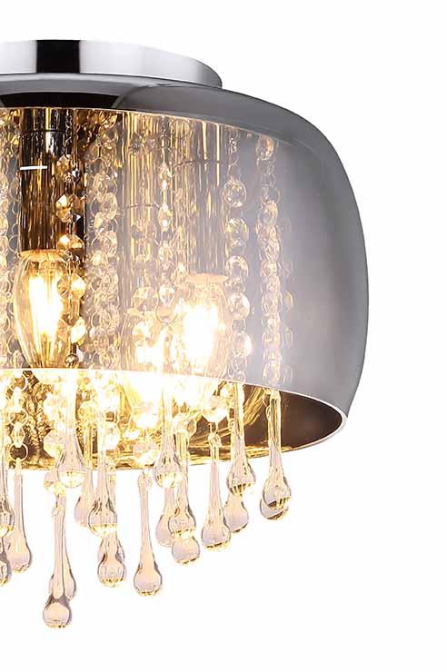 Plafonnier classique en métal chromé Globo Kalla – Image 2