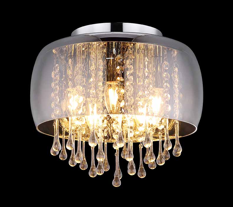 Plafonnier classique en métal chromé Globo Kalla – Image 3