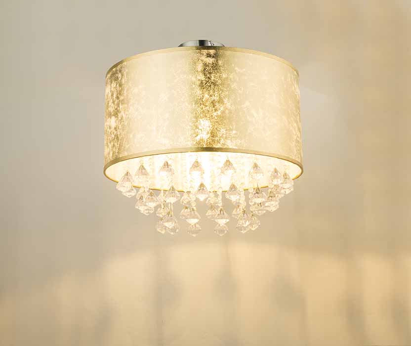 Plafonnier rond classique en nickel Globo Amy – Image 4