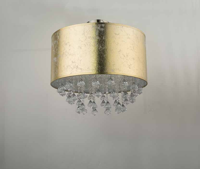 Plafonnier rond classique en nickel Globo Amy – Image 5