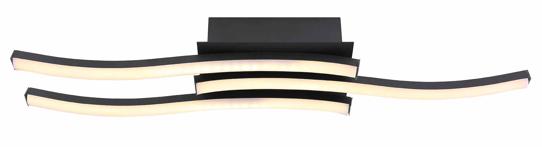 Plafonnier design noir ondulé Globo Kasimir – Image 2