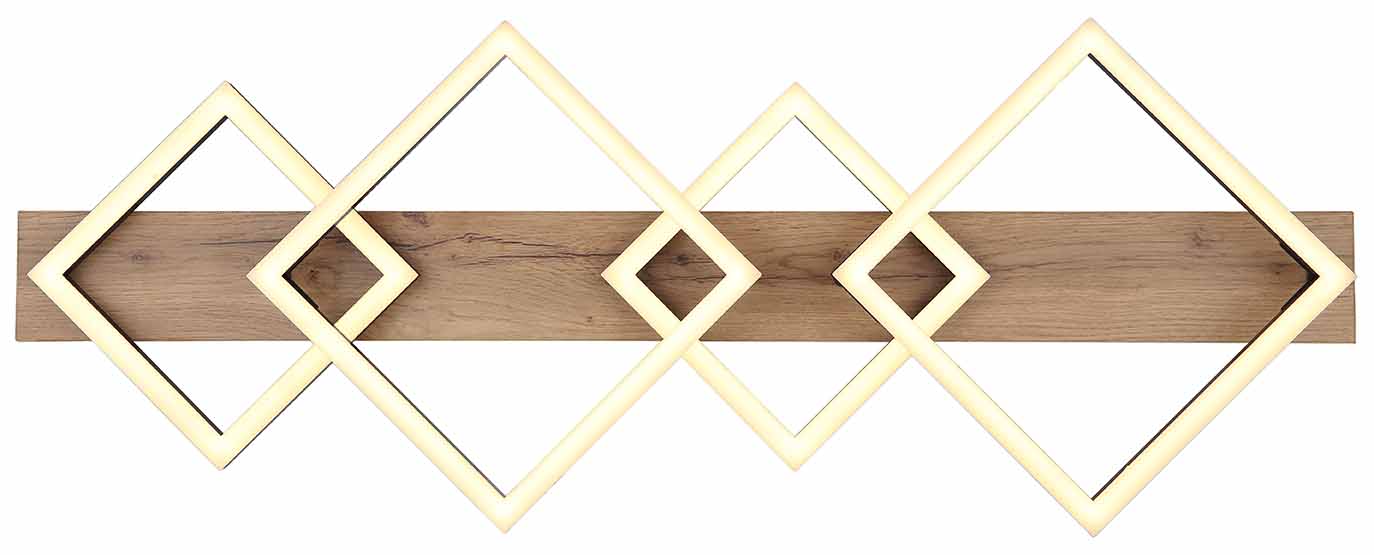 Plafonnier géométrique 3 lumières noir/brun Globo Beatrix – Image 3