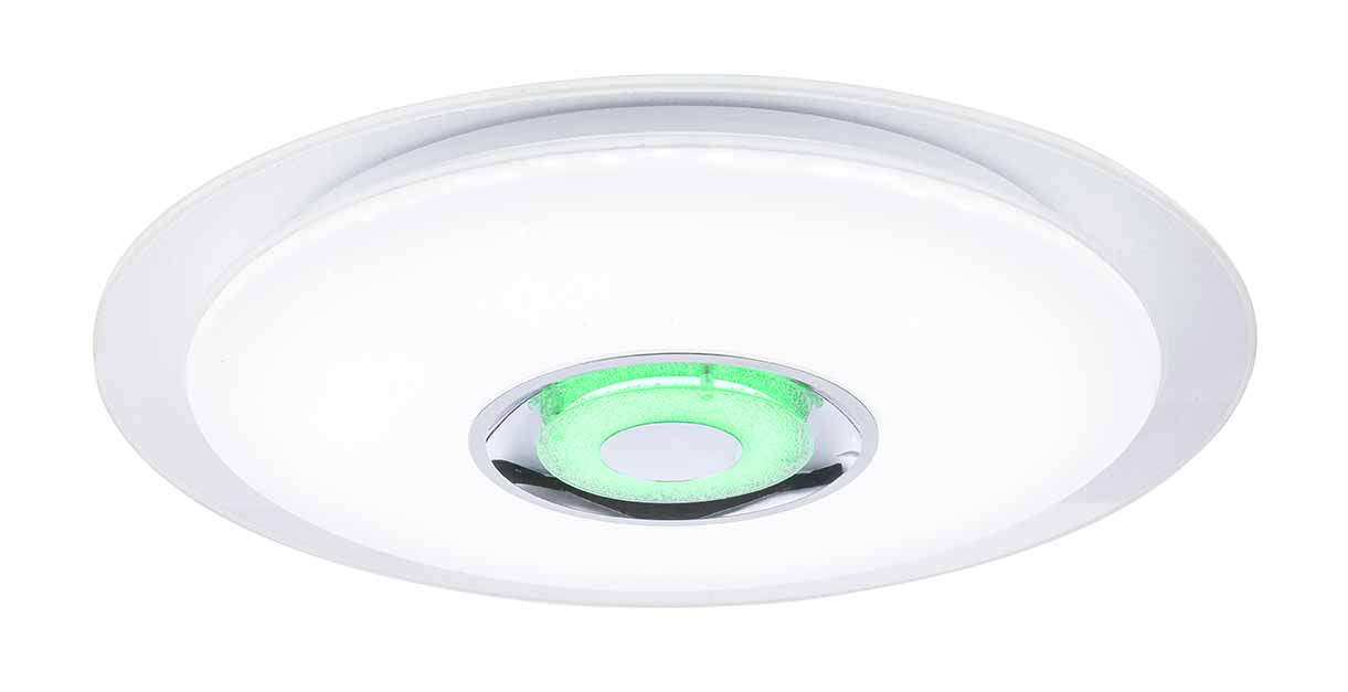 Plafonnier moderne blanc avec enceinte Globo Tune – Image 4