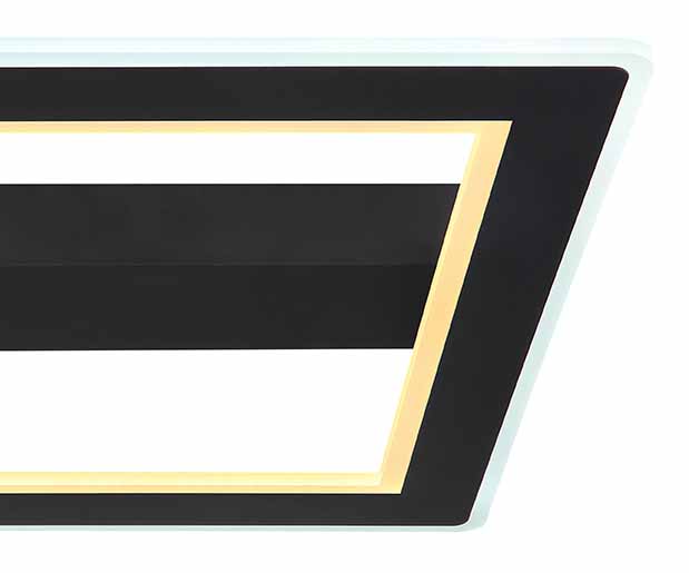 Plafonnier moderne carré noir Globo Mattia – Image 4