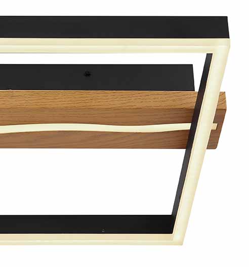 Plafonnier moderne carré noir Globo Sahra – Image 4