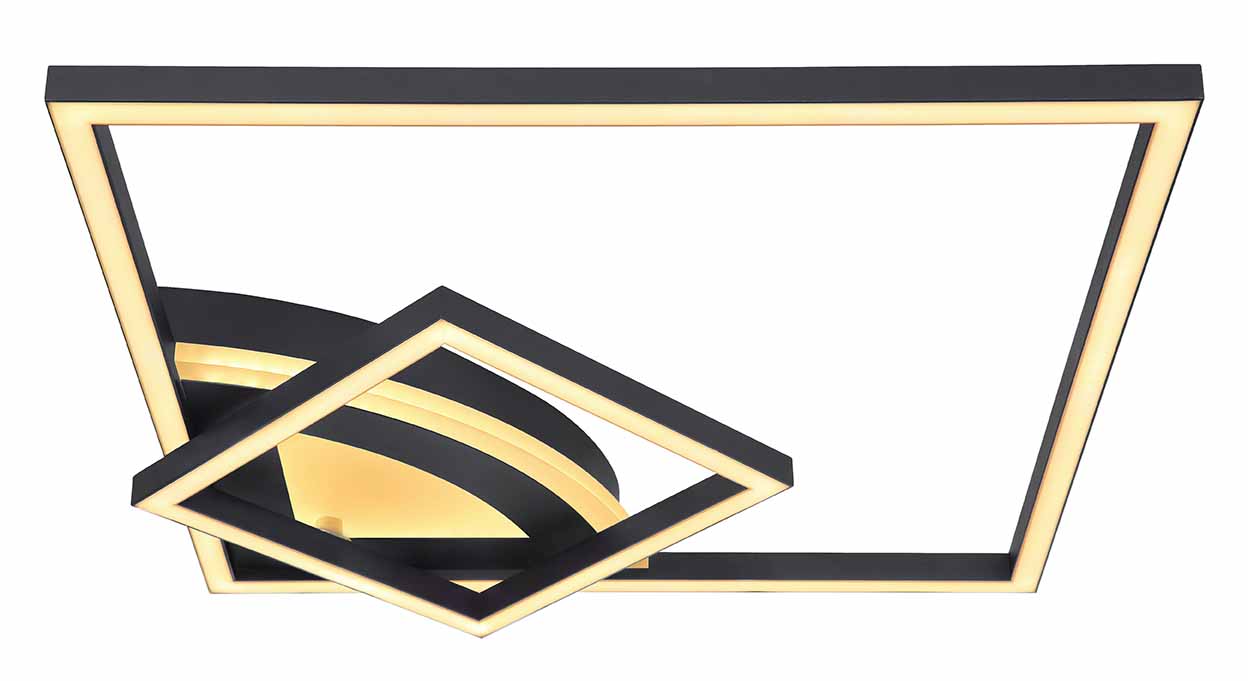 Plafonnier moderne carré noir Globo Tiny – Image 2