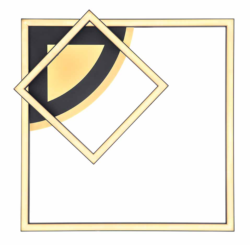 Plafonnier moderne carré noir Globo Tiny – Image 3