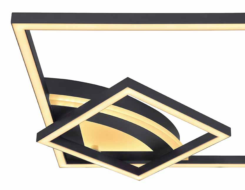 Plafonnier moderne carré noir Globo Tiny – Image 4