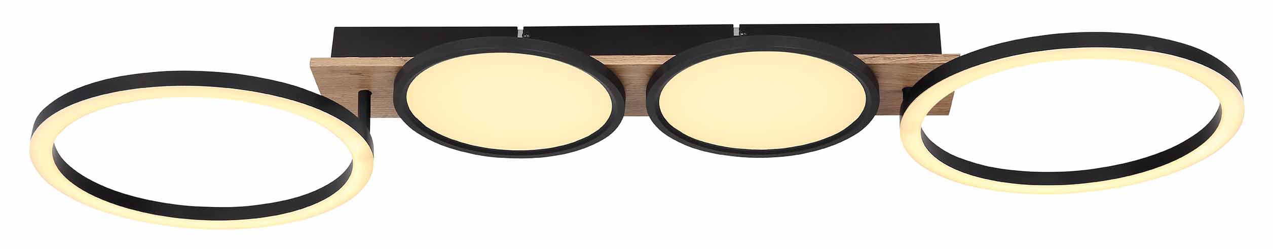 Plafonnier moderne cercles noirs Globo Bossy – Image 2