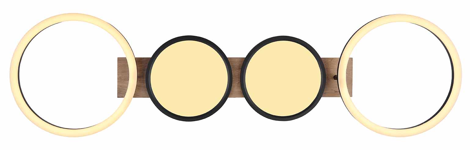 Plafonnier moderne cercles noirs Globo Bossy – Image 3