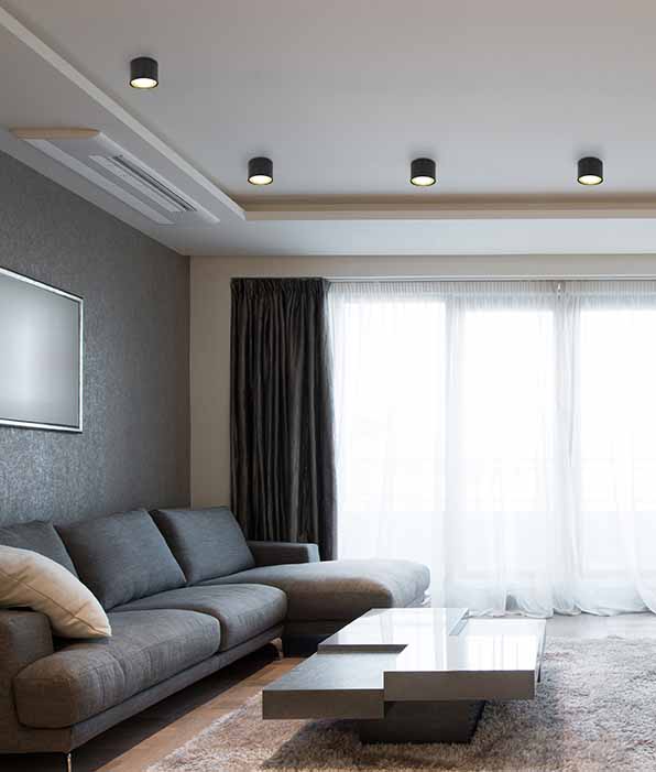 Plafonnier moderne en métal noir Globo Serena – Image 3