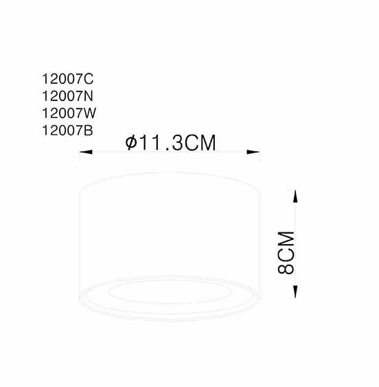 Plafonnier moderne en métal noir Globo Serena – Image 4