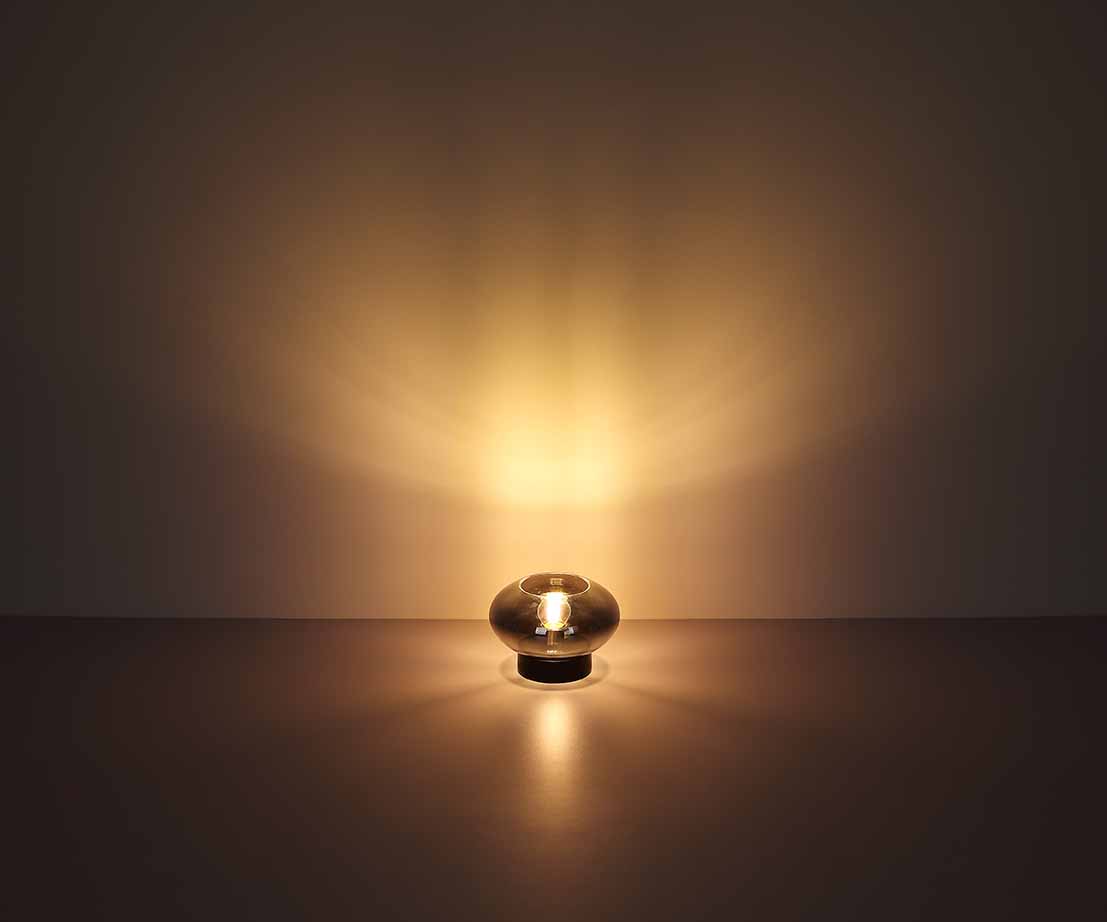 Plafonnier moderne en verre et métal noir Globo Shaun – Image 4