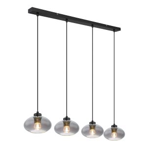 plafonnier-moderne-en-verre-et-métal-noir-globo-shaun-15572-4h