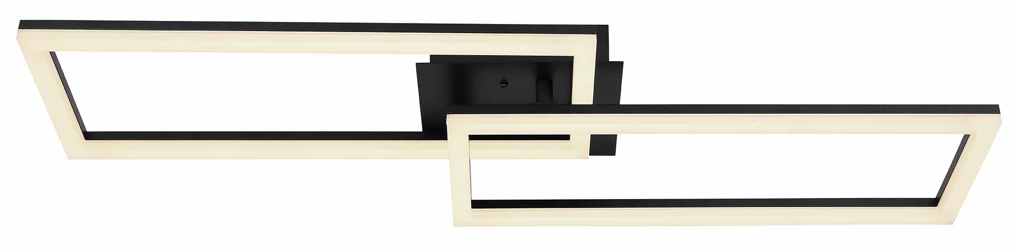 Plafonnier moderne rectangulaire noir Globo Tatjana – Image 2