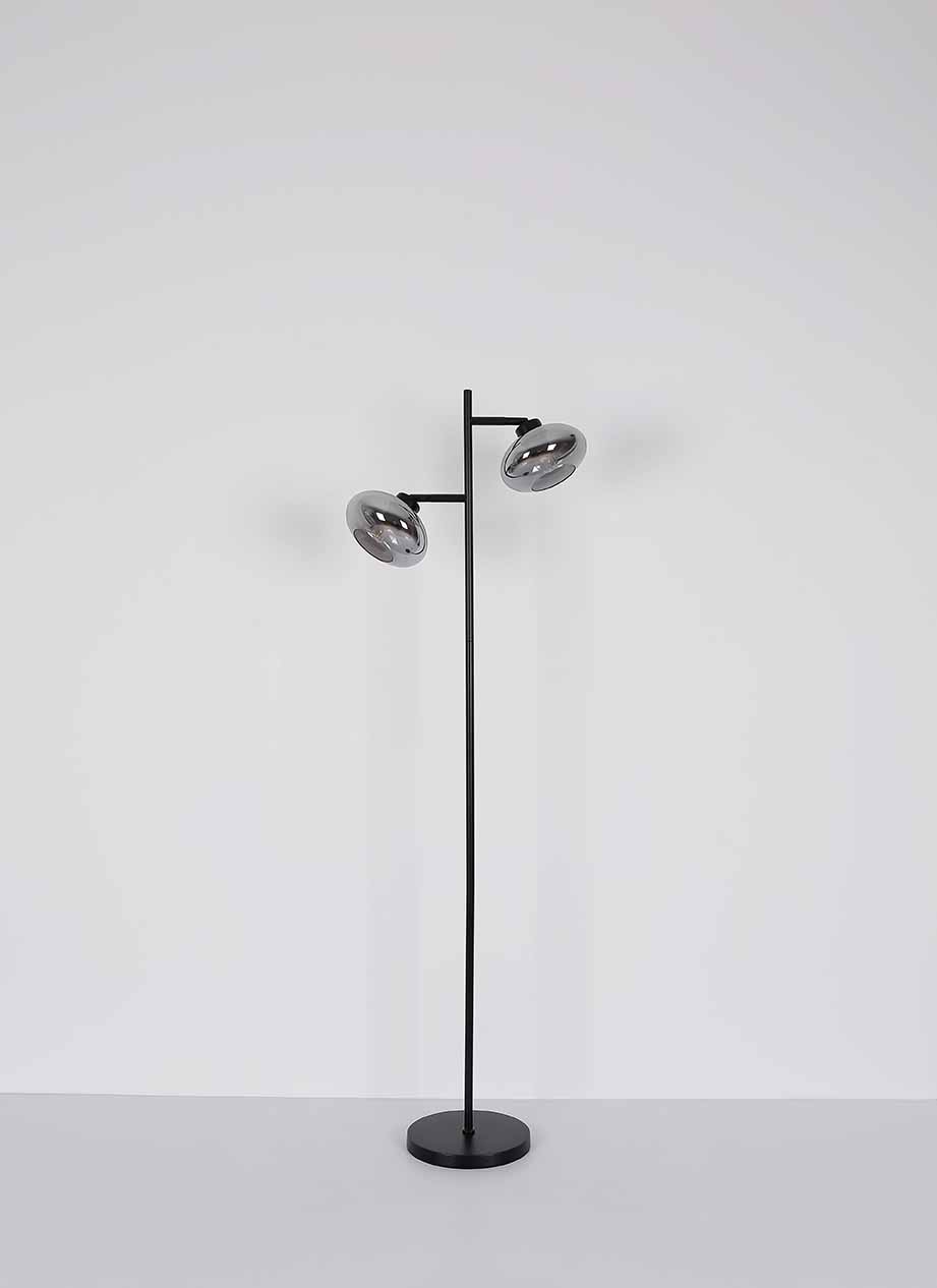 Plafonnier moderne rond en métal noir Globo Shaun – Image 5