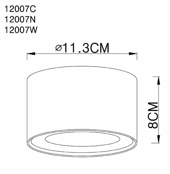 Plafonnier moderne rond en nickel Globo Serena – Image 4