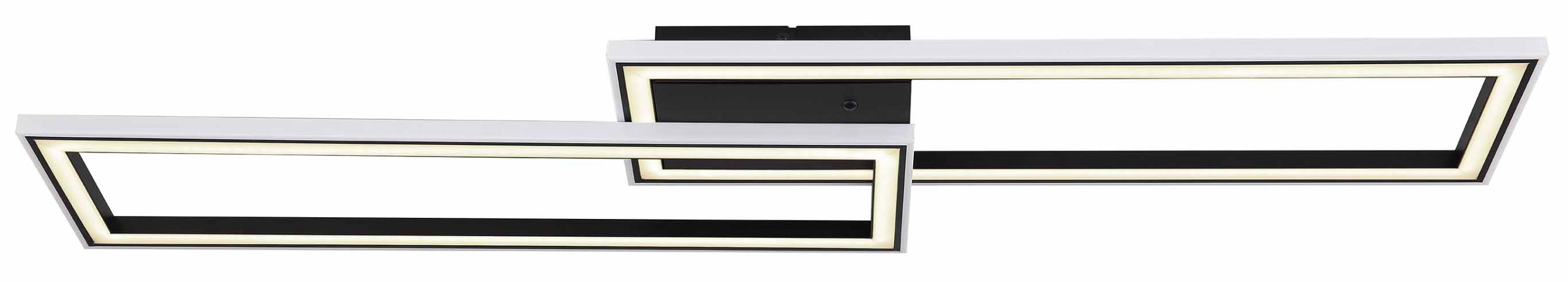 Plafonnier multifonction double rectangle noir Globo Mirella – Image 2