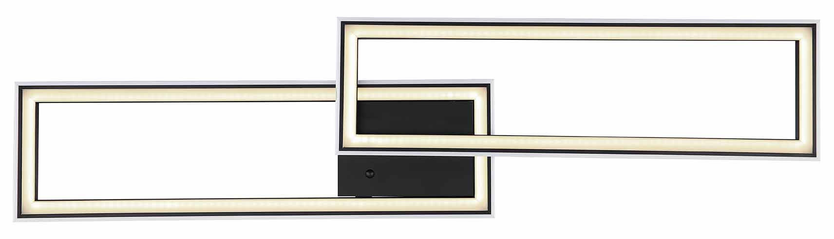 Plafonnier multifonction double rectangle noir Globo Mirella – Image 3