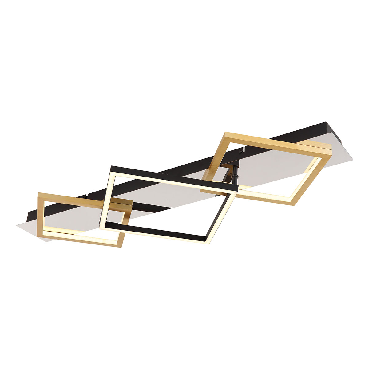 plafonnier-noir/doré-3-lumières