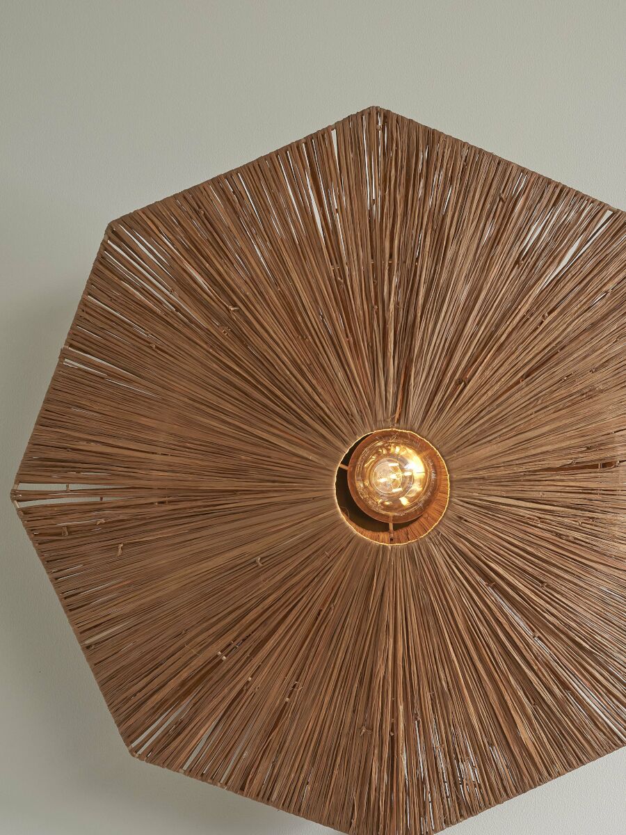 Plafonnier raphia octogonal brun L GOOD&MOJO Panama – Image 2