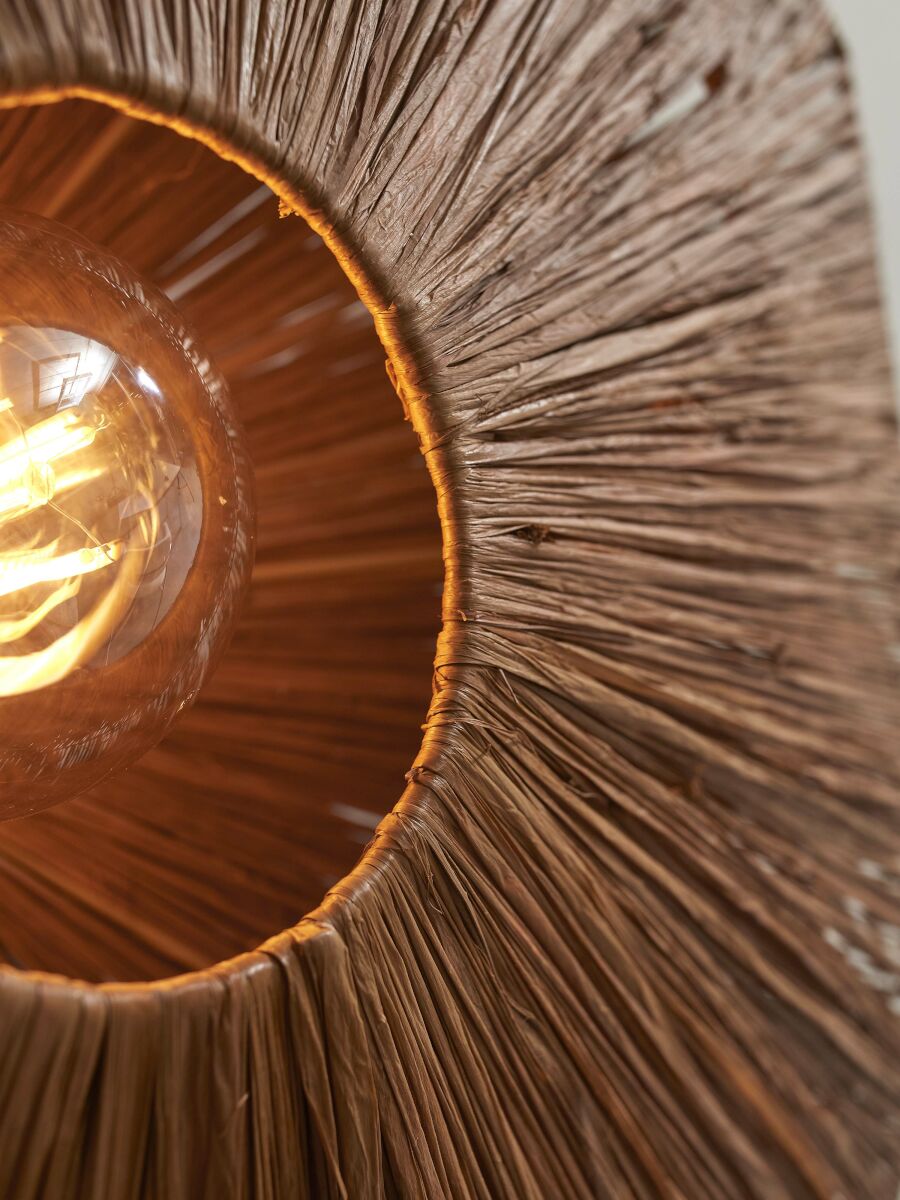 Plafonnier raphia octogonal brun L GOOD&MOJO Panama – Image 6