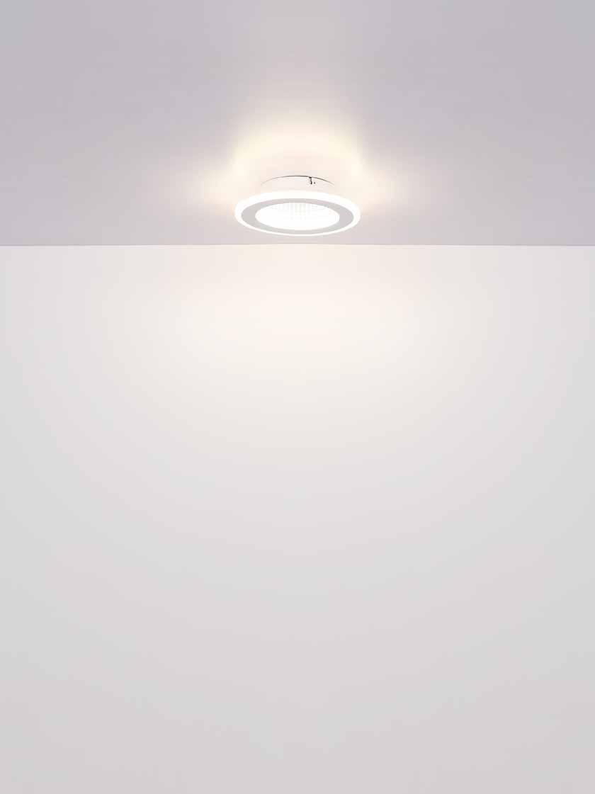 Plafonnier rond blanc avec effet de profondeur Globo Lamela – Image 4