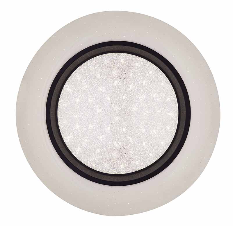 Plafonnier rond blanc/noir avec lumière filtrée Globo Gello – Image 2