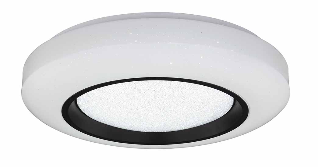 Plafonnier rond blanc/noir avec lumière filtrée Globo Gello – Image 4