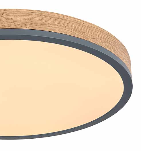 Plafonnier rural gris en métal Globo Doro – Image 3