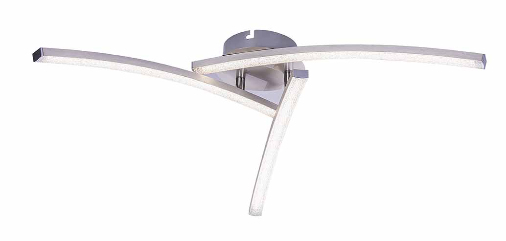 Plafonnier triangulaire nickel cristaux Globo Tansy – Image 2