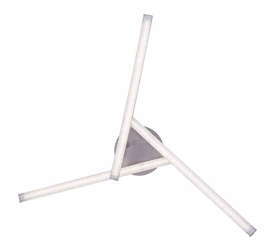 Plafonnier triangulaire nickel cristaux Globo Tansy – Image 3