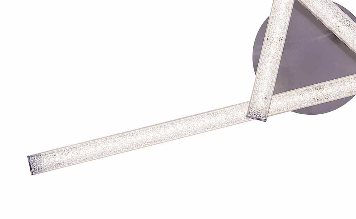 Plafonnier triangulaire nickel cristaux Globo Tansy – Image 4