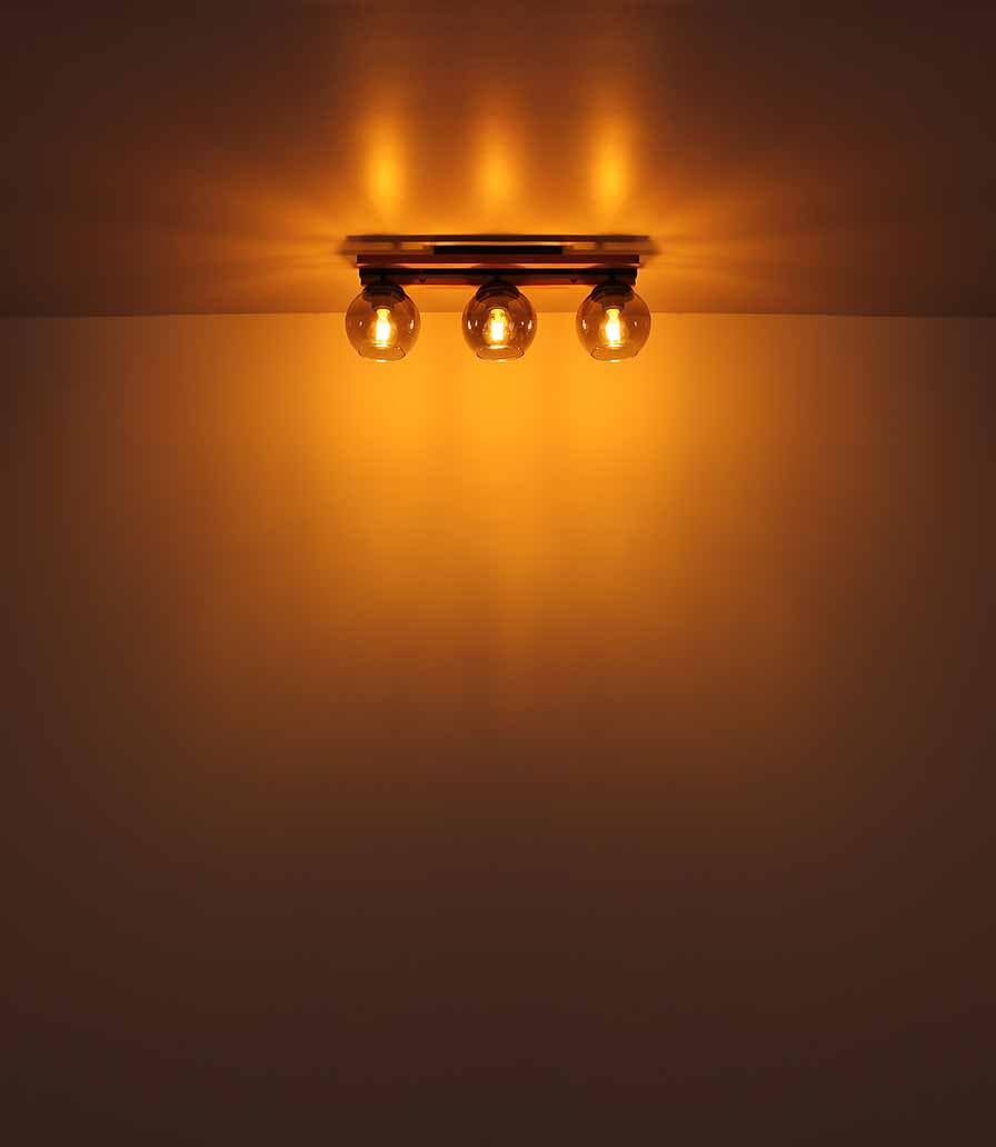 Plafonniers ruraux noirs en métal Globo Conni – Image 5