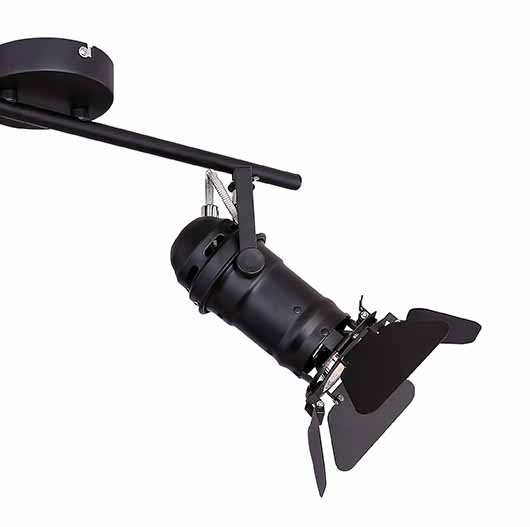 Spot 2 lumières projecteur de film noir industriel Globo Egon – Image 4