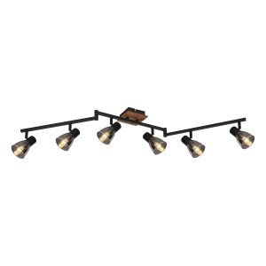 spot-6-têtes-brun-verre-fumé-globo-claude-54307-6w