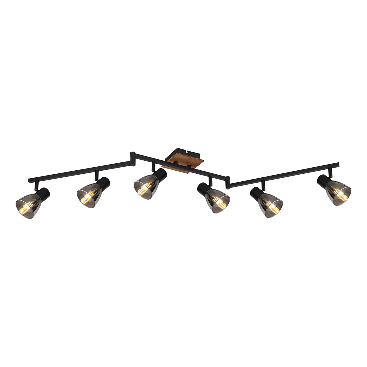 spot-6-têtes-brun-verre-fumé-globo-claude-54307-6w