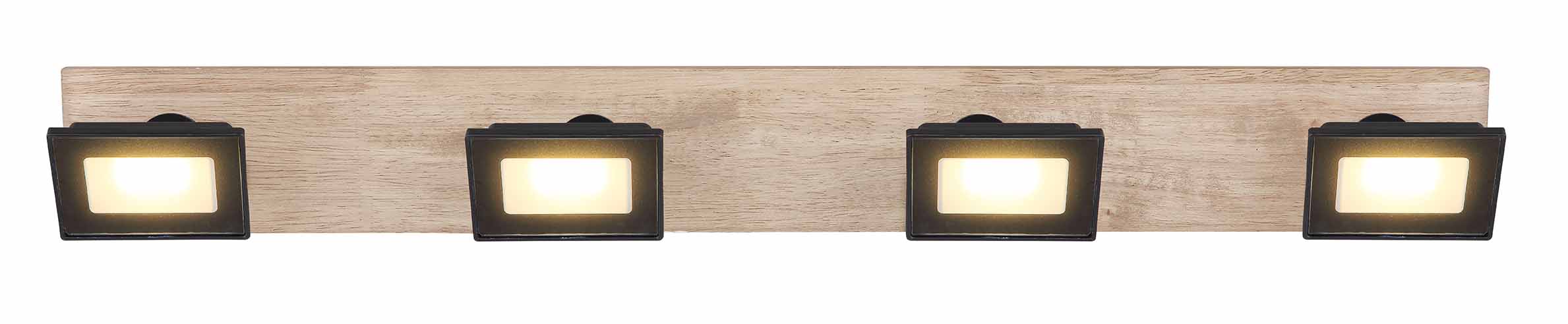 Spot campagnard 4 lumières pivotant brun/noir Globo Joya – Image 3