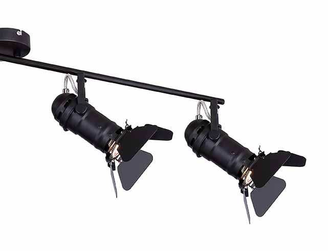 Spot industriel noir 4 lumières projecteur de film Globo Egon – Image 4