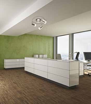 Spot rond 3 lumières nickel/chrome Globo Comore – Image 2