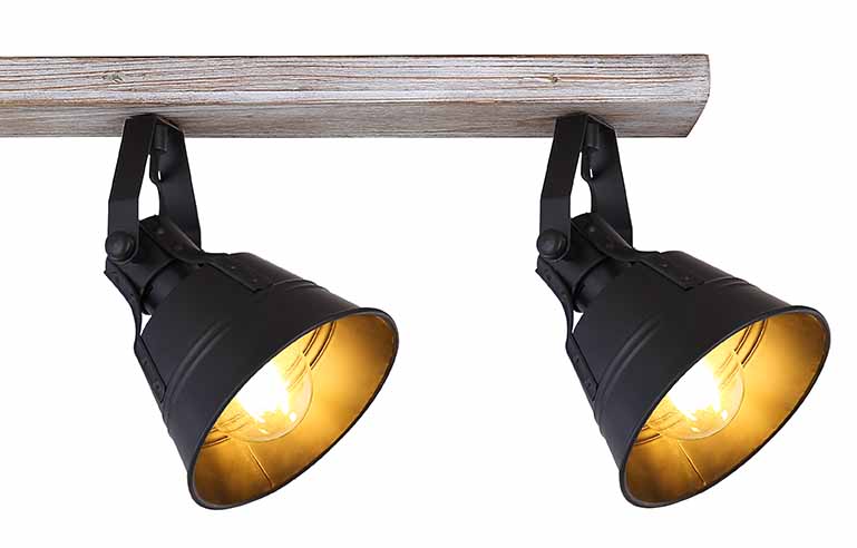 Spots blancs ruraux en bois Globo Gunther – Image 4