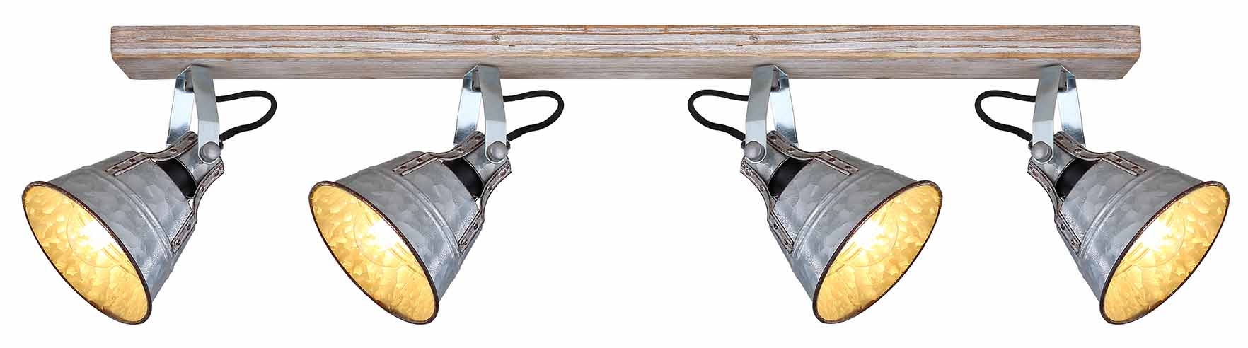 Spots en bois rural blancs Globo Gunther I – Image 2