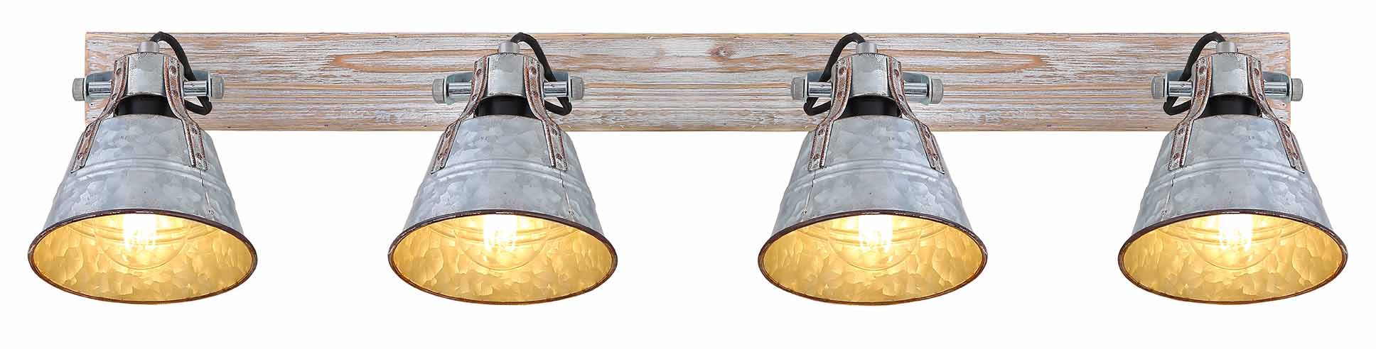 Spots en bois rural blancs Globo Gunther I – Image 3