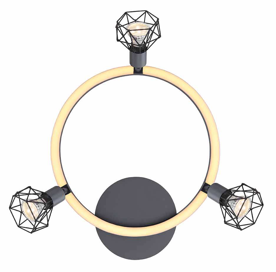 Spots gris avec suspension circulaire Globo Jutta – Image 2