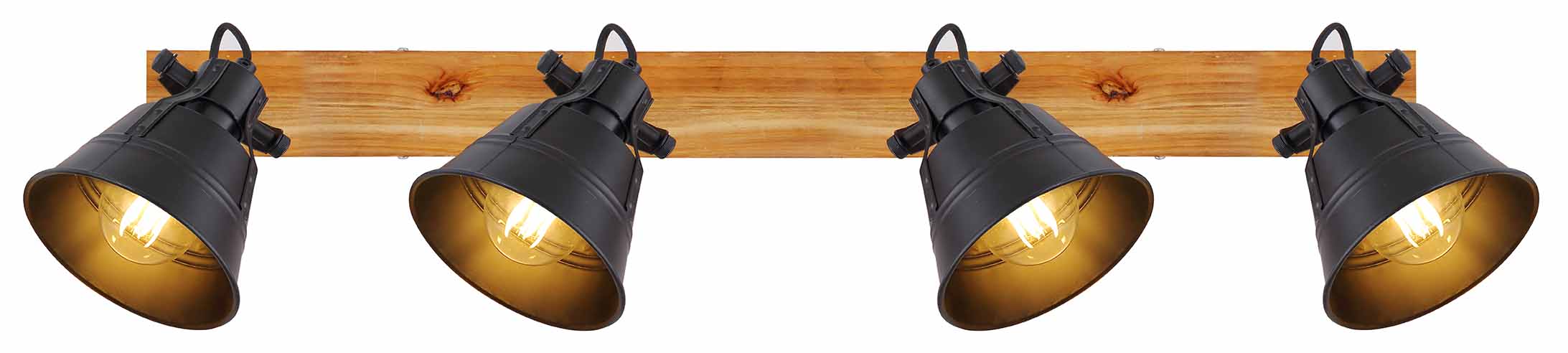 Spots ruraux en bois brun Globo Gunther – Image 3