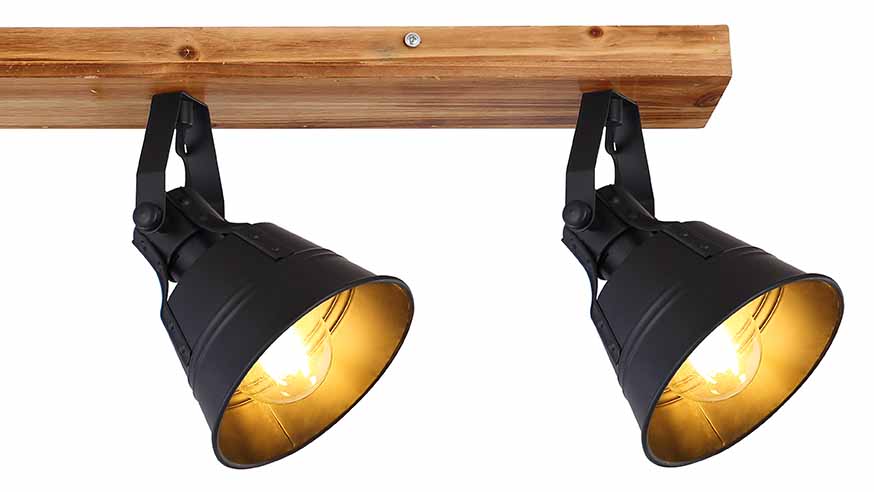 Spots ruraux en bois brun Globo Gunther – Image 4