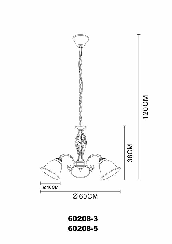 Suspension 3 abat-jours laiton satiné Globo Odin – Image 2