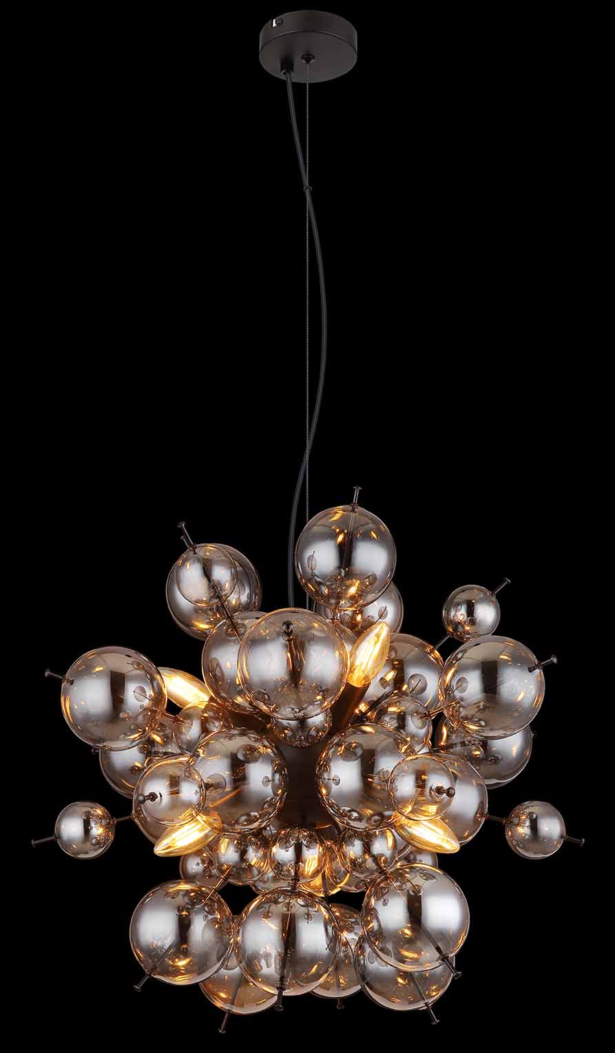 Suspension Art Déco noire en métal Globo Udo – Image 3