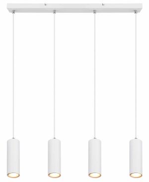 Alternative view of Suspension blanche 4 spots Globo Robby